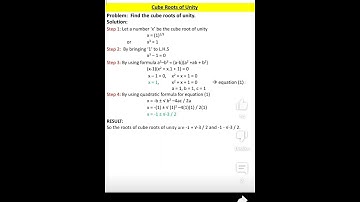 cube root of unity method in complex number