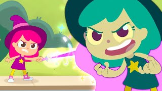 Plum is a Giant | Little Witch Magic Powers | Giant Cartoon for Kids | Plum the Super Witch