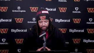 De Deatrich Wise Speaks To The Media After Re-Signing Washington Commanders