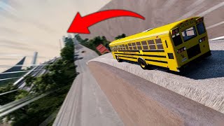 DRIVING A SCHOOL BUS ON THE THE STEEPEST ROAD! (BeamNG Drive)