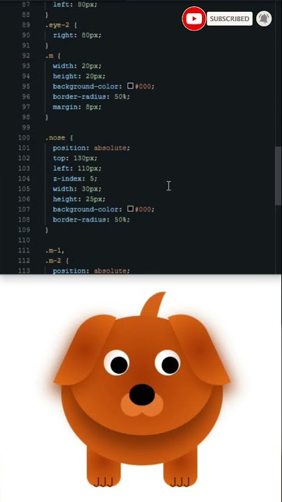 Creating a cute Puppy Dog 🐶 using CSS | HTML & CSS | CSS Tricks | Coding🔥 #shorts