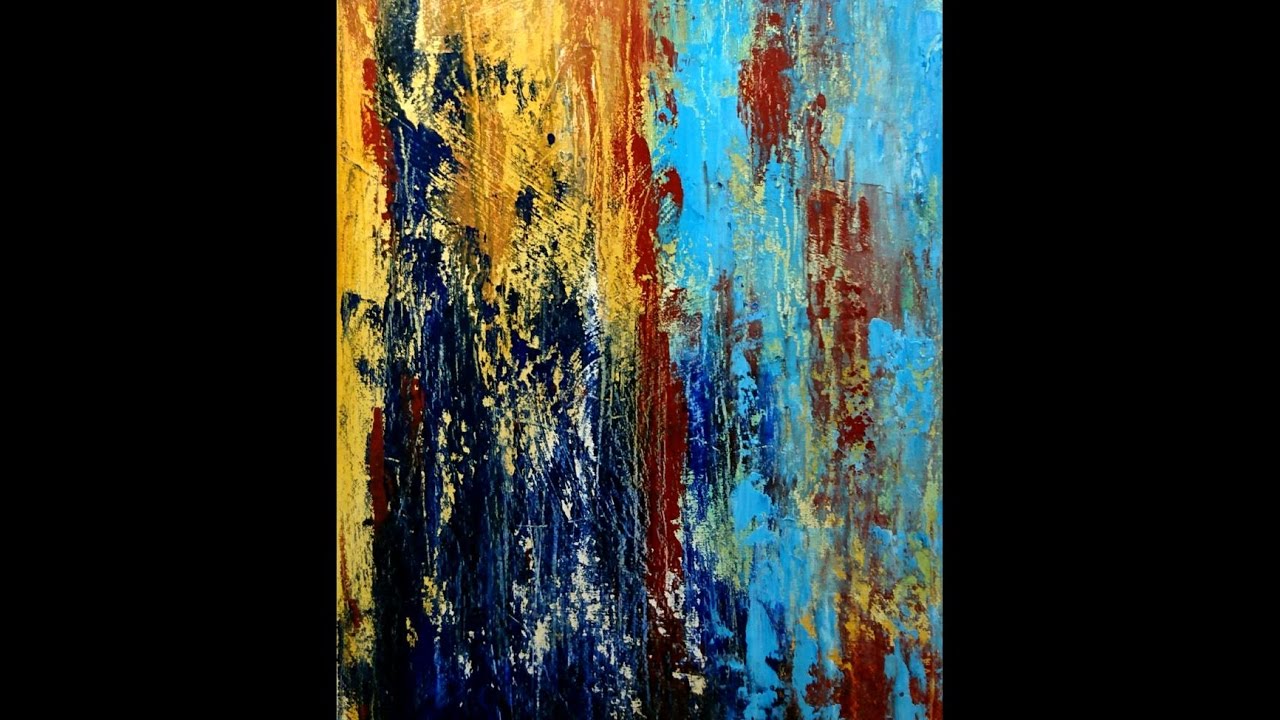 Abstract painting , peinture abstraite au couteau par