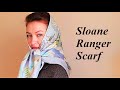 How to wear your scarf like a Sloane Ranger. Easy tutorial for Vintage Style Headscarf.