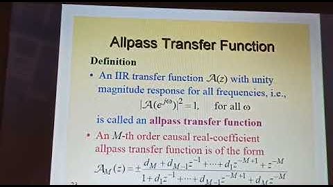 All Pass Transfer Function Part 1