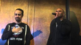 HAMILTON Ham4Ham 10/28/15 Christopher Jackson sings the National Anthem