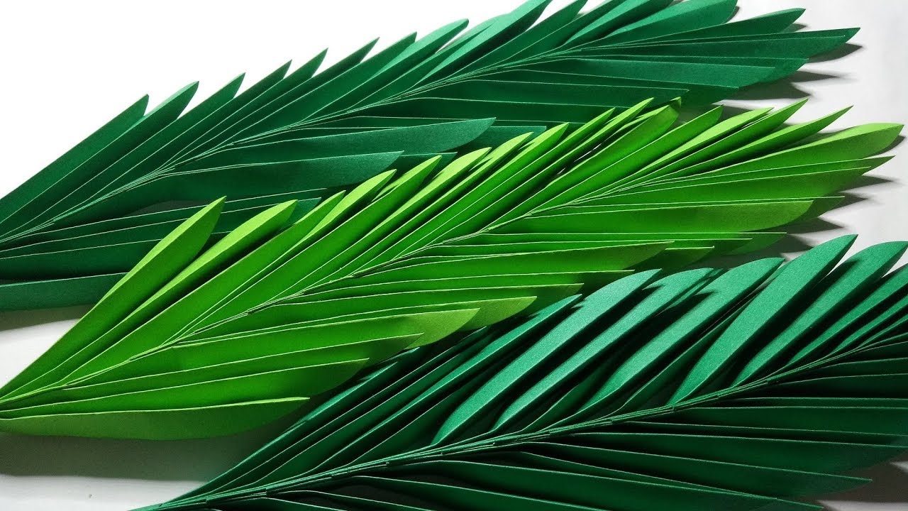 DIY PALM LEAVES PAPER CRAFTS TUTORIAL - YouTube