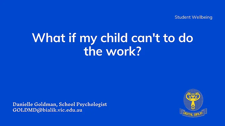 Danielle Goldman - What if my child can't do the w...