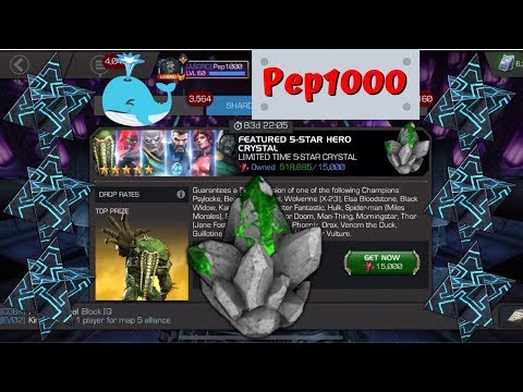 Pep1000 10+ 6* Crystals! 500k+ 5* Shards! Massive Opening! – Marvel Contest of Champions