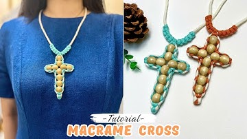 How to make macrame Cross | Hướng dẫn làm macrame chữ thập đơn giản đẹp | Macrame Cross Tutorial