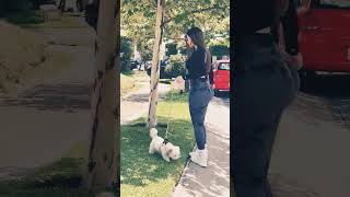 Adriana Olivares Sacando Al Perro