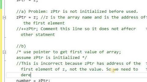 C Exercise on pointers