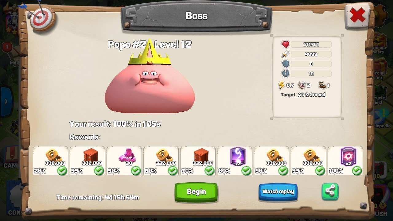 Boss - Popo #5 (Popo #2) -Level 12- (105s)