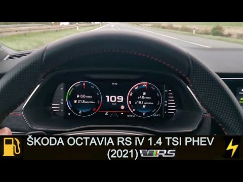 Škoda Octavia RS iV 2021 1.4 TSI PHEV - consumption on highway (+ empty battery)