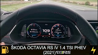 Škoda Octavia RS iV 2021 1.4 TSI PHEV - consumption on highway (+ empty battery)