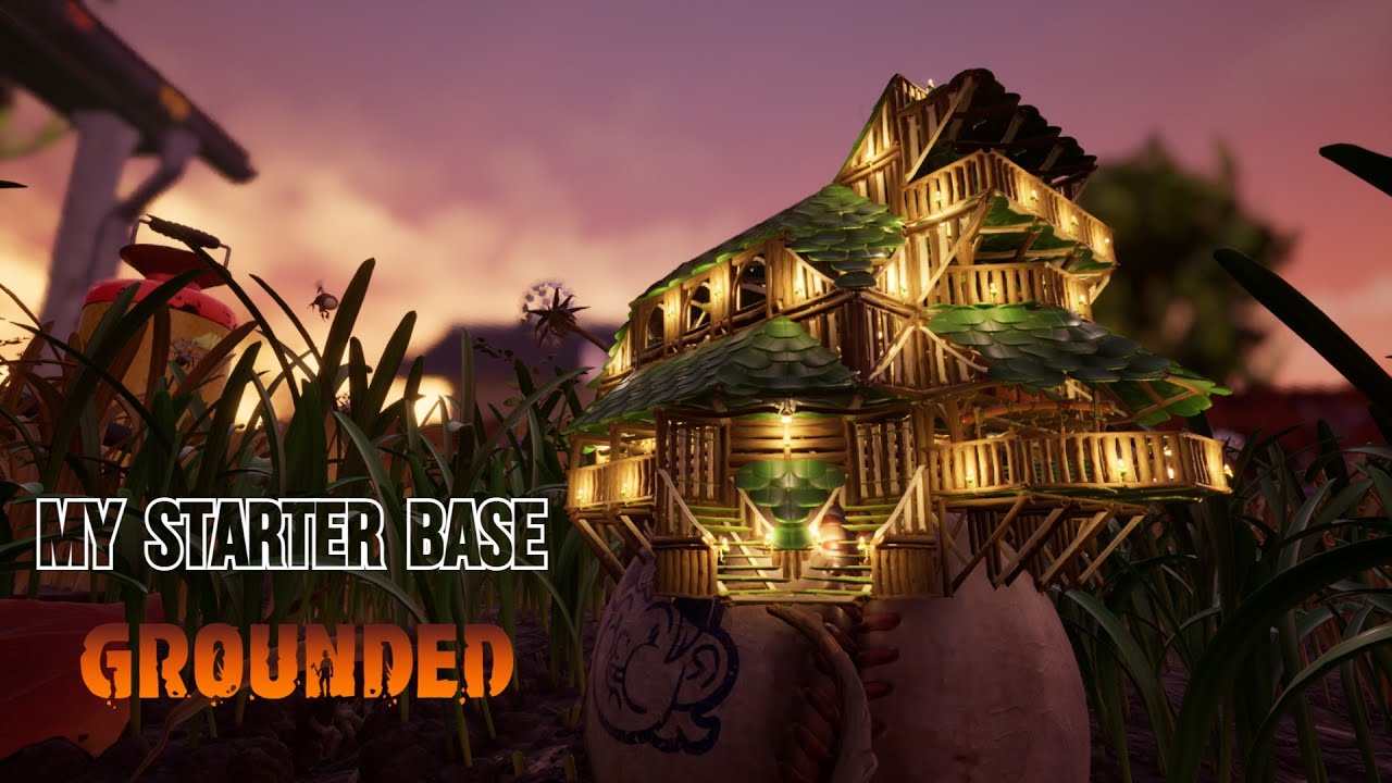 My 1.0 Starter Base - GROUNDED Base Building | Speed Build - YouTube