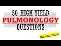 50 High Yield Pulmonology Questions Mnemonics And Proven Ways To Memorize For Your Exam 50 High Yield Pulmonology Questions Mnemonics And Proven Ways To Memorize For Your Exam