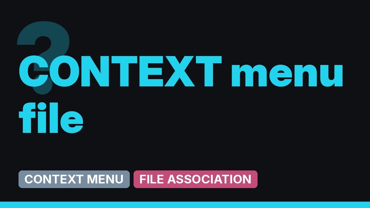 Windows 10 open with context menu empty - YouTube