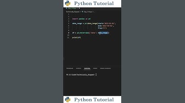Creating Date Ranges In Python | Python Tutorial