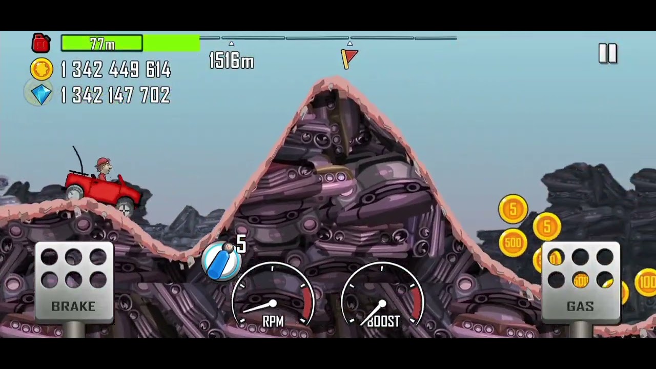 Driving Hill Climber in Junkyard stage Hill Climb Racing #hillclimbracing 