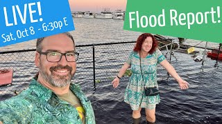 Live: Sanford, FL Waterfront Flooding - St. Johns River Hurricane Ian Aftermath