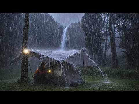 WORST EXPERIENCE OF BEING HIT BY A RAIN STORM ⛈️ Relaxing in bad weather