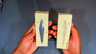 Look at the whole process of how to make a mold for fishing lures. || Manufacture of mold for jig.