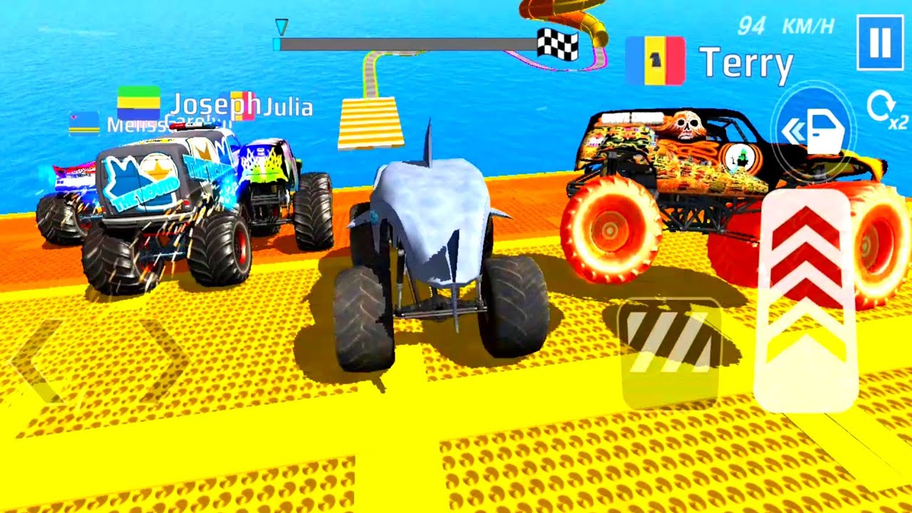 Monster Truck Mega Racing 3D - Monster Truck Jump Game Play 2026 