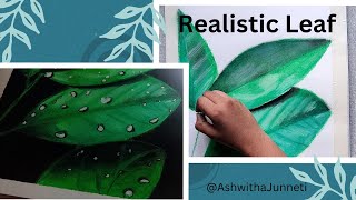 Realistic Leaf Drawing With Oil Pastels | Learn In Just 10 Minutes #drawingtutorial