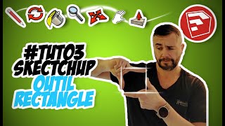 SketchUp Tutorial Gratuit - Comment utiliser l'Outil Rectangle - 3Derf