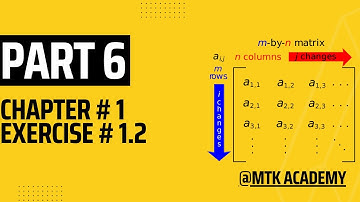 Chapter #1 Matrices  Exercise # 1.2 (All Questions) | Matrix Mathematics | Class 9 KPK Board