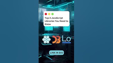Top 3 JavaScript Libraries Every Developer MUST Know in 2024!  #webdevelopmenttips #shortsviral