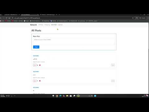 CS50W Project 4: Network - Social Network Implementation