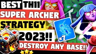 TH11 Zap Super Archer Attack Strategy (2023) - Best TH11 War Attack | Clash Of Clans