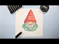 Cute Gnome Drawing - Draw for Kids | Sunday Art Class (Christmas Series)