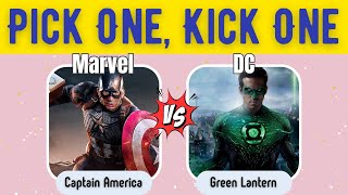 Pick ONE Kick ONE | Marvel vs DC | Hot Quiz