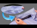 How to fix the worn shirt collar in 5 minutes  a sewing trick