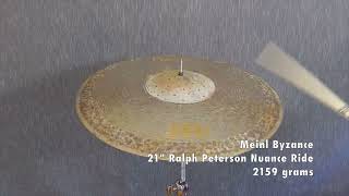 Meinl Byzance 21 inch Ralph Peterson Nuance Ride Cymbal 2159 grams DEMO VIDEO