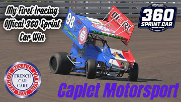 My First Iracing Official 360 Sprint car Win