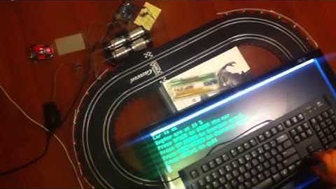 Node Slot Car Bot: Single Car Simple Example in Action with Arduino