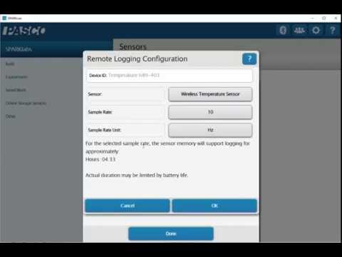 Remotely Log Data with a Wireless Sensor (SPARKvue)
