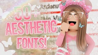 50  AESTHETIC FONTS! *With Links* || Dafont || Roblox || auvelva ♡