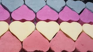 ASMR multicolor soft and crispy baking soda hearts. Subscribe pls screenshot 1