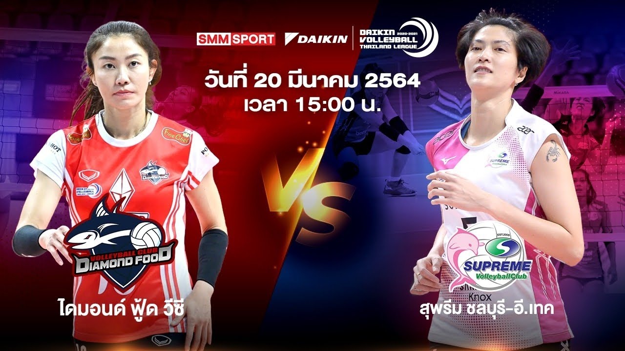 ไดมอนด์ ฟู้ด วีซี VS สุพรีม ชลบุรี-อี.เทค | หญิง|  Volleyball Thailand League 2020-2021 [Full Match]