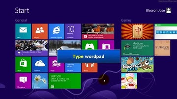 Windows 8 - How to add wordpad tile to start screen (using mouse)