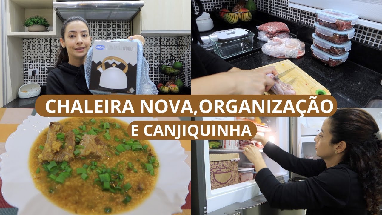 FAZENDO NOSSO JANTAR COMIGO, ORGANIZANDO AS CARNES, CHEGOU MINHA CHALEIRA NOVA