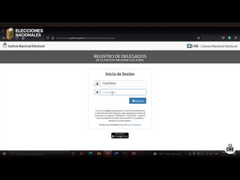 Ingreso al portal de Delegados/as de la Justicia Nacional Electoral