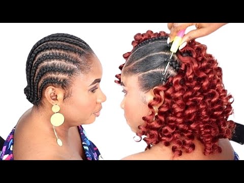 Quick and Simple Girls Hairstyle Using Braid Extension / How To Curl ...
