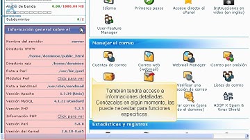 Tutorial Panel de control web: Hacer la bienvenida y conocer su panel de control web.