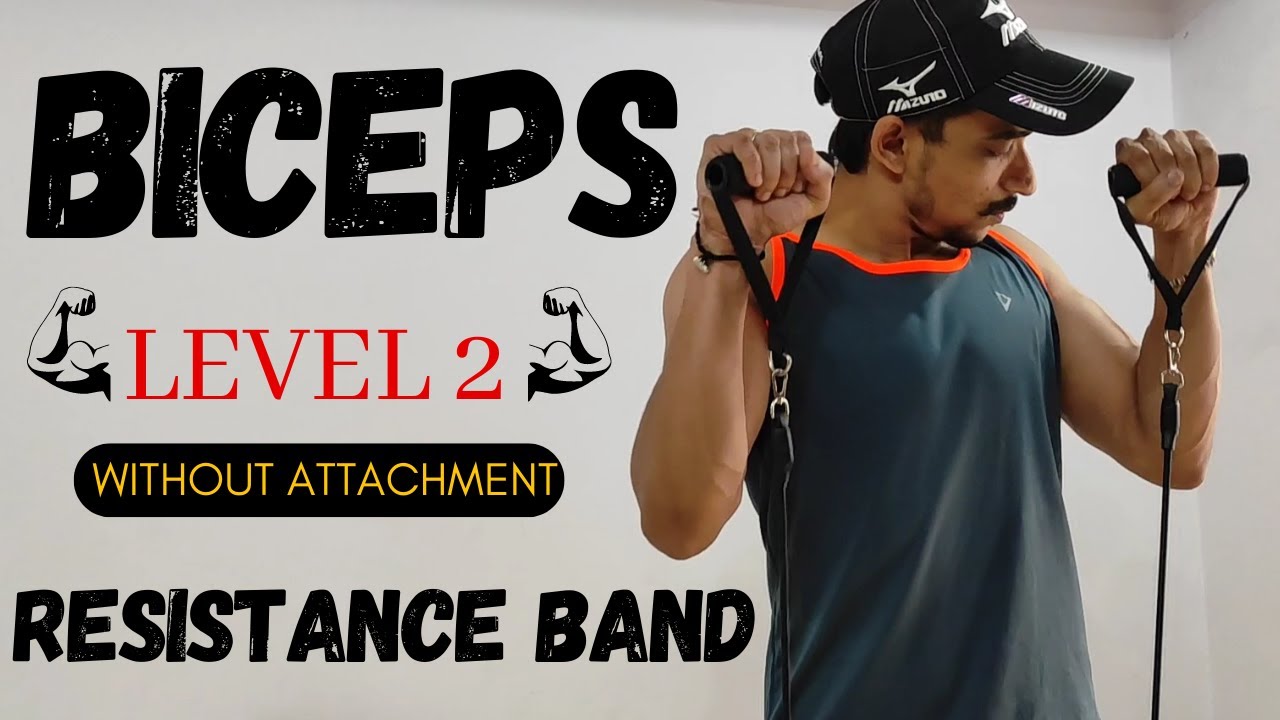 RESISTANCE BAND BICEPS WORKOUT NO BARBELL ! NO DUMBBELL ! WITHOUT
