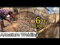 How to weld a 6ft lion armature / Armature welding. #welding #armature #sculpture #nigerianartist